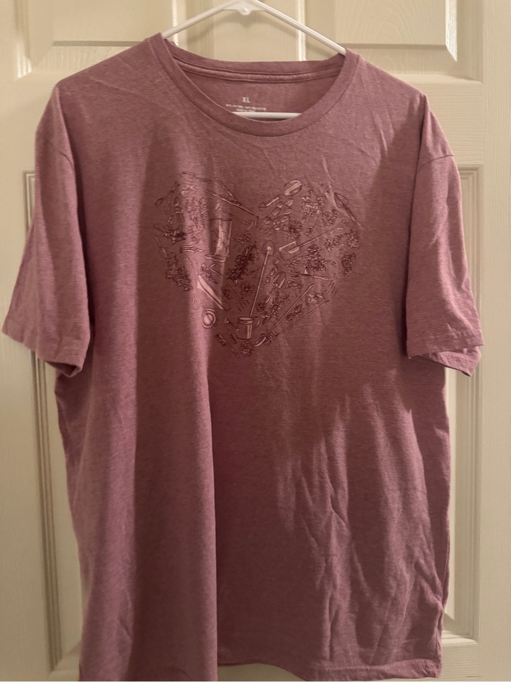 Source Unknown Heather Mauve Short-Sleeve Graphic Tee